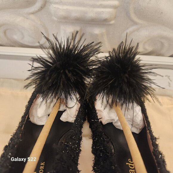 Kate Spade Black "Marabou" Heels. NIB. Size Various - Picture 8 of 14